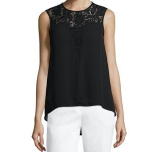 Black Sheer High Low Top, US Large